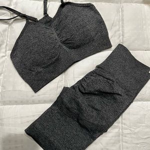 Space gray biker short set